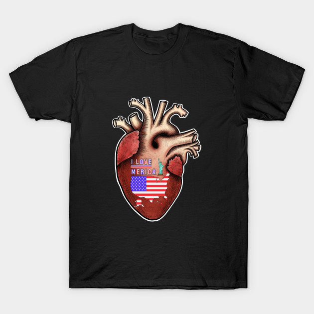 I love Merica,human heart anatomy,I love my country by Artardishop